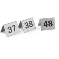 Hendi Tischnummern, Nummer 37-48, 50x35x(H)40mm, Edelstahl 18/0