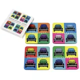 BRISA VW Käfer bunte Glasstücke 4 Stk.