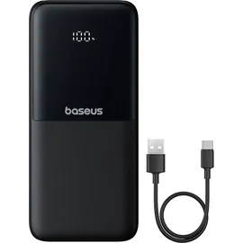 Baseus Powerbank 10000mAh 22.5W Mit Display, Usb-c-kabel, Iphone Lightning-anschluss – Schwarz