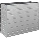 vidaXL Garten-Hochbeet verzinkter Stahl rechteckig 100 x 40 x 77 cm Silber 