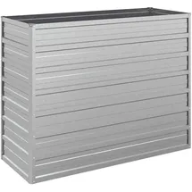 vidaXL Garten-Hochbeet verzinkter Stahl rechteckig 100 x 40 x 77 cm Silber 