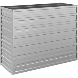 vidaXL Garten-Hochbeet verzinkter Stahl rechteckig 100 x 40 x 77 cm Silber 