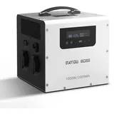 DATOUBOSS Tragbare Powerstation 2009Wh, 1000W Dauerleistung 1500W Spitzenleistung, LiFePO4 Akku 8000 Ladezyklen, 550W MPPT Solarladung, Reine Sinuswelle für Camping Wohnmobil Hausnotfall