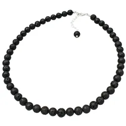Elli Lava Perlen 925 Sterling Silber Ketten   Damen 