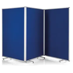 Magnetoplan Raumteiler Sichtschutz Präsentationswand 3teilig mobil - faltbar - 361x180x37cm (BxHxT) - Filz (beidseitig)