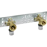 Pipetec 2x Press-Wandwinkel 16x2 mm - 1/2'' auf Montageplatte
