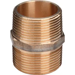 Viega Rotguss-Gewindeverbinder 3280 Doppelnippel 1 ,Rotguss oder Siliziumbronze 266608