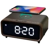 NORTHPOINT Radiowecker DAB+ mit Kabelloser Ladestation Nachtlicht USB-Ladeanschluss schwarz