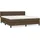 vidaXL Boxspringbett mit Matratze Dunkelbraun 180x200 cm Stoff