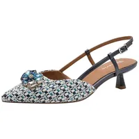 TAMARIS Damen Sling Pump mit Stilettoabsatz, blau, 37 EU - 37 EU