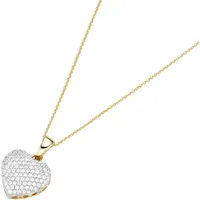 Luigi Merano Kette mit Herz-Anhänger und Diamanten, Gold 585 Ketten Hellbraun Damen