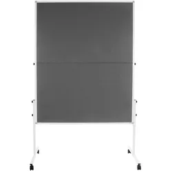 Office Marshal Moderationstafel   Grau   Doppelseitig & klappbar   Mit Rollen