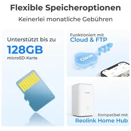 Reolink Argus Eco Ultra+Solarpanel 4K 8MP Weiß