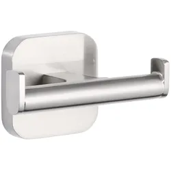 tesa ESTEETIC Doppel-Handtuchhaken, Accessoires, silber matt