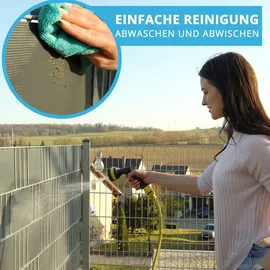 Gartenwelt Riegelsberger Sichtschutzstreifen 2525 x 190 cm Anthrazit PVC 10 St.