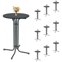 Trutzholm 10x Stehtisch klappbar Ø 70 cm Höhe 110