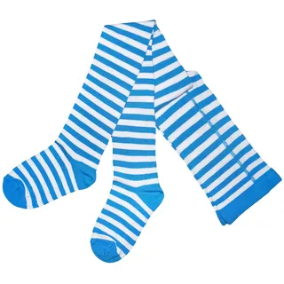 WERI SPEZIALS Strumpfhersteller GmbH Strickstrumpfhose Kinderstrumpfhosen für Mädchen >>Bonbons<< weiche Baumwolle blau 152-164