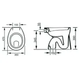 CORNAT Komplett-Stand-Tiefspül-WC inkl. WC-Sitz, weiß