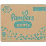 Pampers Baby-Dry Pants Größe 9, 108 Windeln, 19kg+, 360° Passform hilft, Auslaufen zu verhindern