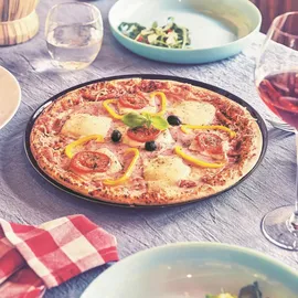 CreaTable ITALIAN PARTY Pizzateller 33 cm schwarz 6er Set