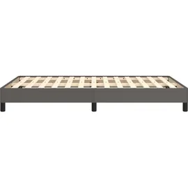 vidaXL Bettgestell Grau 120x200 cm Kunstleder