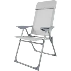 Camping Sessel Garten Klappstuhl Campingstuhl Alu 5 Positionen grau