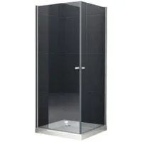 Home Systeme Eckdusche MALO Duschkabine Dusche Duschwand Duschabtrennung Duschtür Glas ESG, BxT: 80x80 cm 80 cm x 190 cm x 80 cm