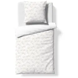 fleuresse Bettwäsche Modern Garden 135 x 200 cm Satin Beige