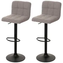 Proregal Barhocker 63-83 cm gepolstert drehbar Stoff Grau