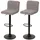 Proregal Barhocker 63-83 cm gepolstert drehbar Stoff Grau