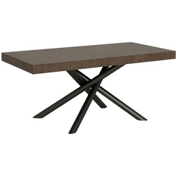 Ausziehbarer Tisch 90x180/440 cm Famas Walnuss-Anthrazit-Gestell