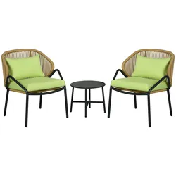 Outsunny Rattan Gartenmöbel-Set PE Rattan, Polyester