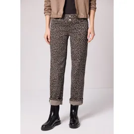 STREET ONE Straight Leg Jeans Leo Print Washed 29 - 29W / 28L