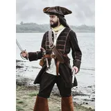 Battle Merchant Wikinger-Kostüm Piratenmantel Edward, Justaucorps, Gr. L braun L | L