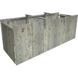 Palmako Anbauschuppen für Carport Karl 6,00 x 7,62 m grau