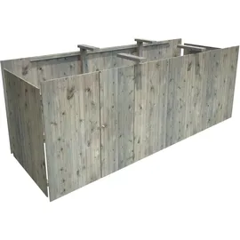 Palmako Anbauschuppen für Carport Karl 6,00 x 7,62 m grau