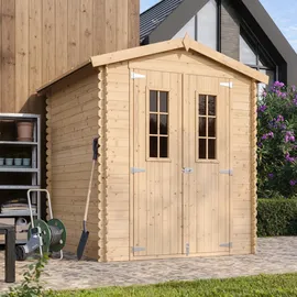 TIMBELA Gartenhaus M320C+M320G 1,96 x 1,86 m Beige