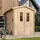 TIMBELA Gartenhaus M320C+M320G 1,96 x 1,86 m Beige