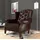 s-style möbel Ohrensessel Chesterfield Leder 102 x 93 x 102 cm Kastanienbraun