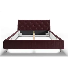 KAWOLA Bett ANNY Polsterbett Velvet purple