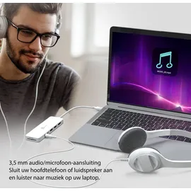 j5create JCD373-N USB-C® Lleichter Multi Adapter,