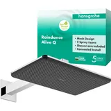 Hansgrohe Raindance Alive Q Duschkopf 24551000 2 Strahlarten wassersparend mit Brausearm, EcoSmart, Mindestfließdruck 0,9 bar, chrom