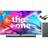 Philips The One 50PUS8909 - Ambilight (2024) + Soundbar + HDMI-Kabel