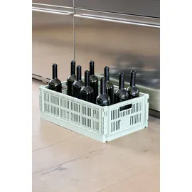 HAY Aufbewahrungsbox Colour Crate L 53 x 34 x 18 cm 1-tlg. Dusty blue