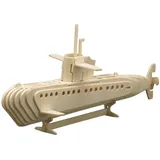 Peter Bausch GmbH & Co. KG PEBARO 866/3 - Holzbausatz U-Boot, 30 Teile, Holzkonstruktion zum Zusammenstecken