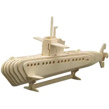 Peter Bausch GmbH & Co. KG PEBARO 866/3 - Holzbausatz U-Boot, 30 Teile, Holzkonstruktion zum Zusammenstecken