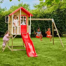 zwerkules Spielhaus Lolla 3 Natur/Rot
