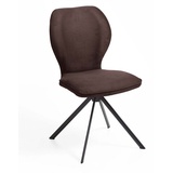 Niehoff Sitzmöbel Colorado Trend-Line Design-Stuhl Eisengestell - Polyester - 180° drehbar Nirvana dunkelbraun