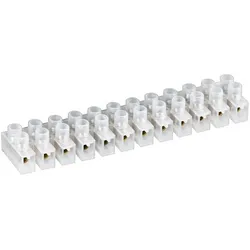 Lüsterklemme, 6mm2, 12er Reihe, transparent