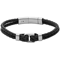 Fossil Herrenarmband Vintage Casual schwarz JF04202040 Größe 21 cm